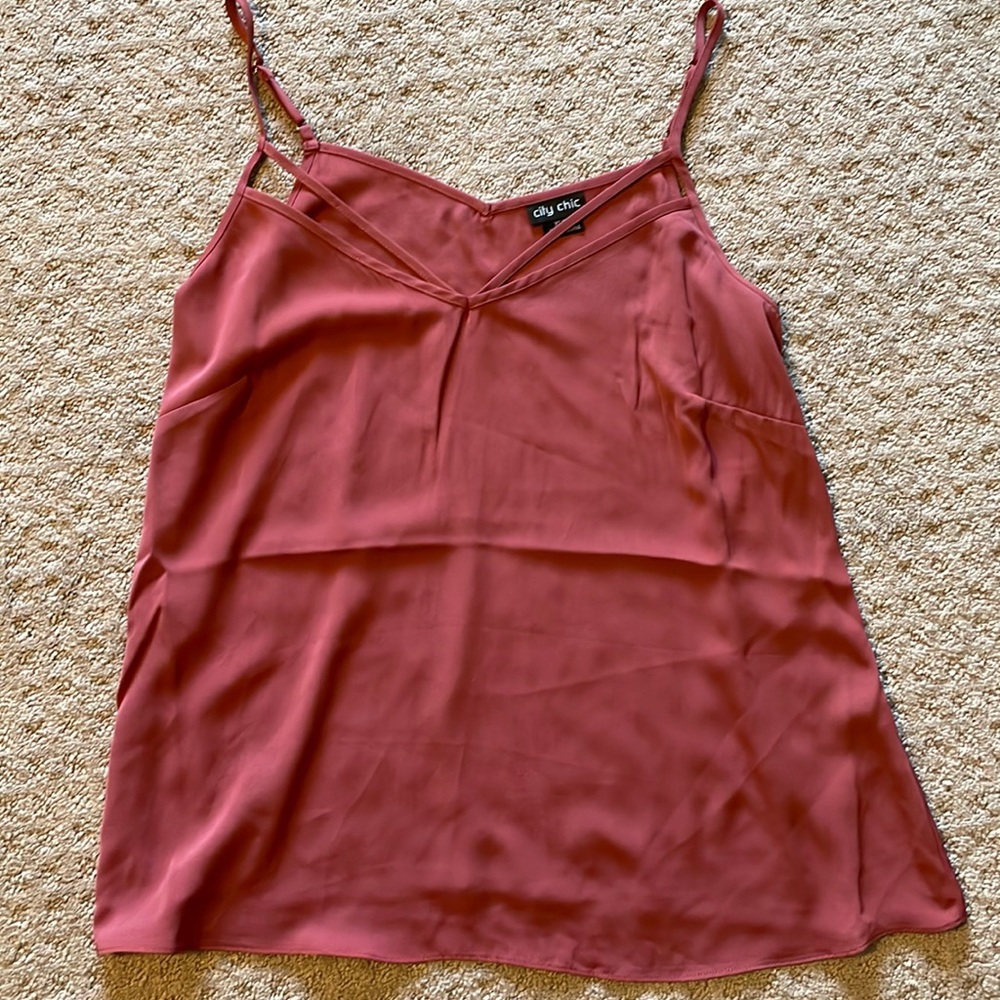 City Chic tank- dusty rose color